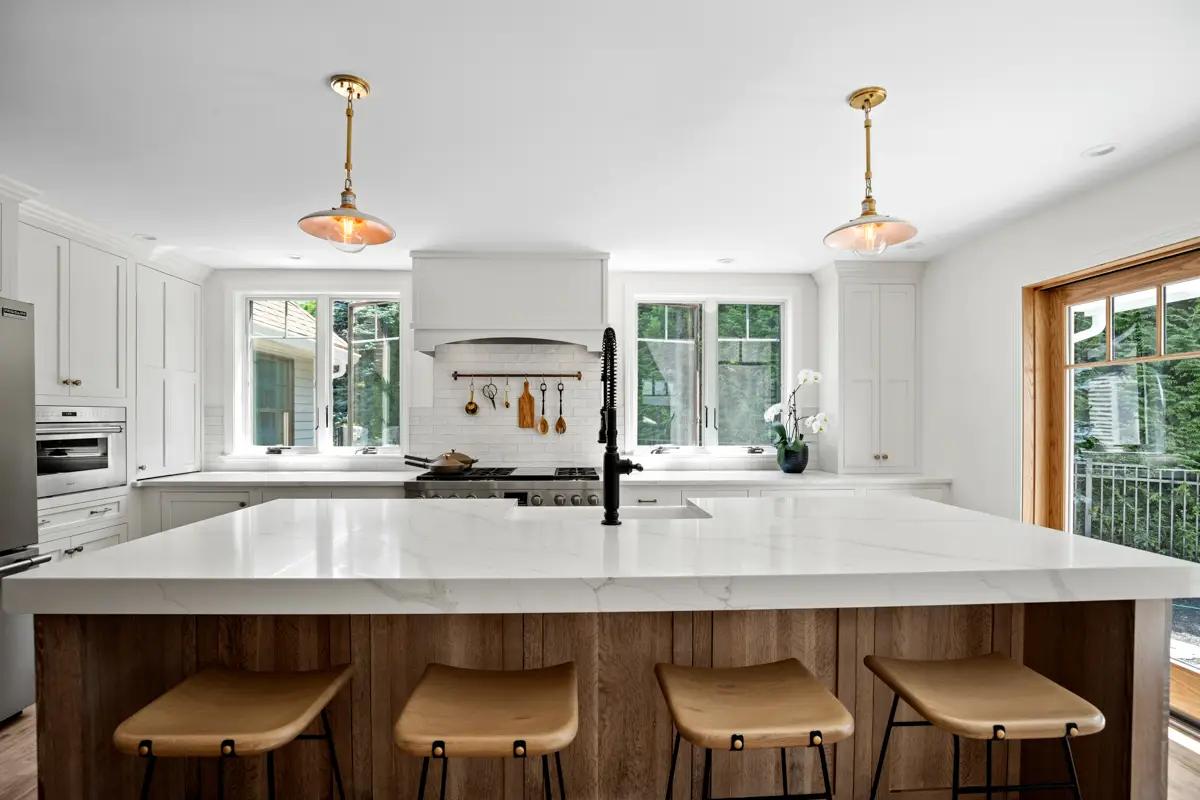 Modern kitchen cabinet design with sleek finishes near Ipswich Massachusetts