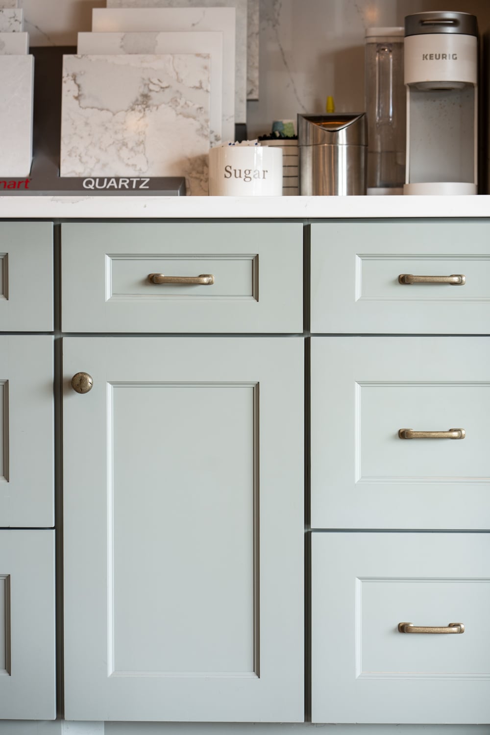 Cabinet door and finish display options